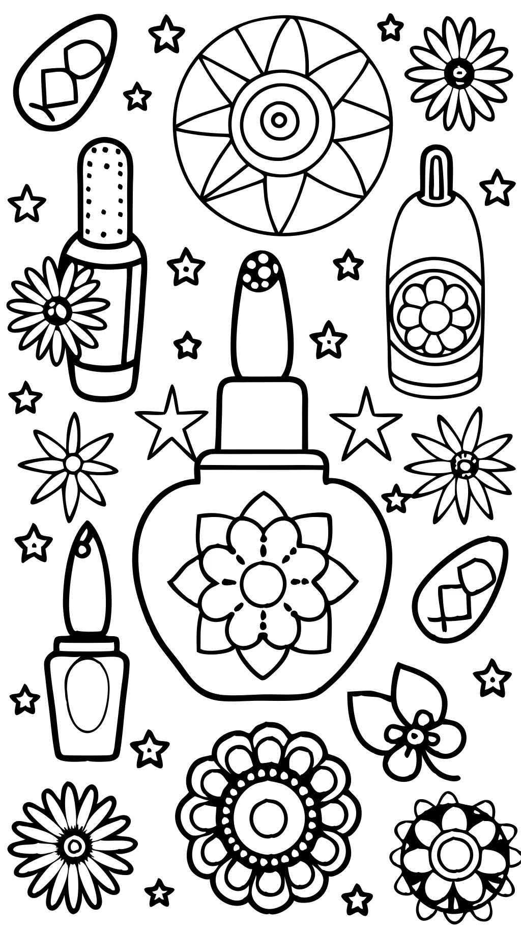 nails coloring pages